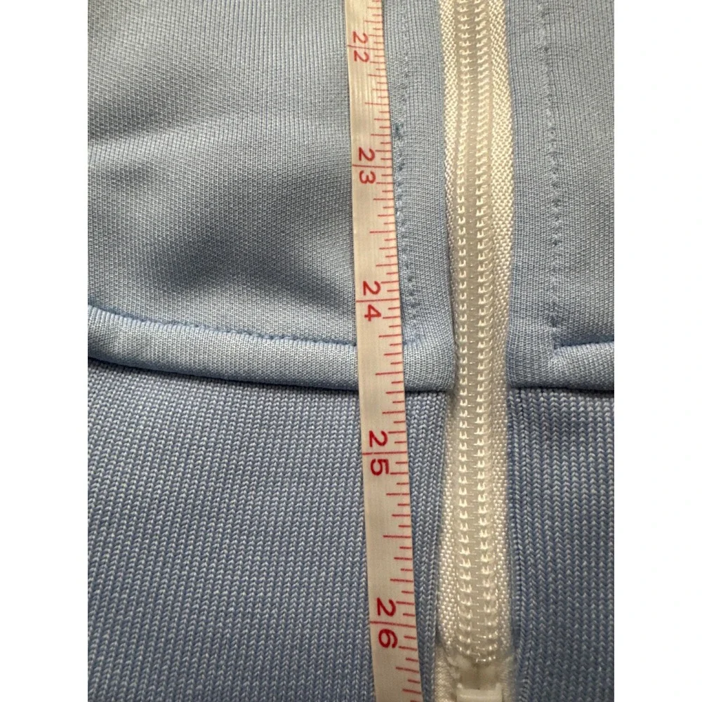 Palm Angels Track Jacket Mens L Light Blue Excellent Side Stripe Zip Up